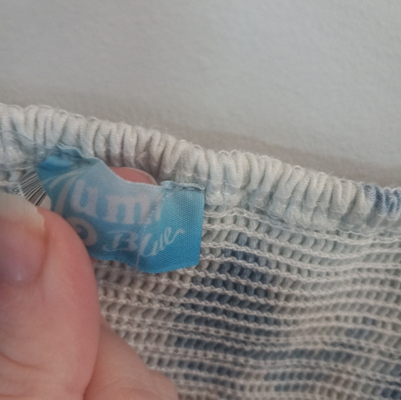 Mumu Blue from Rent the Runway Halter neck Tie-Dye Jean Dress Size Medium - Picture 3 of 9